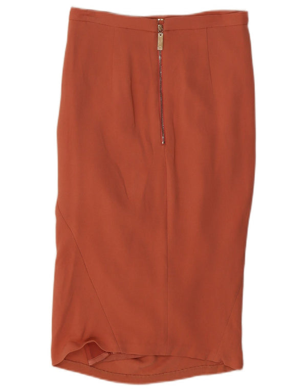 Elisabetta Franchi Lige nederdel til kvinder IT 40 Small W24 Orange Viscose