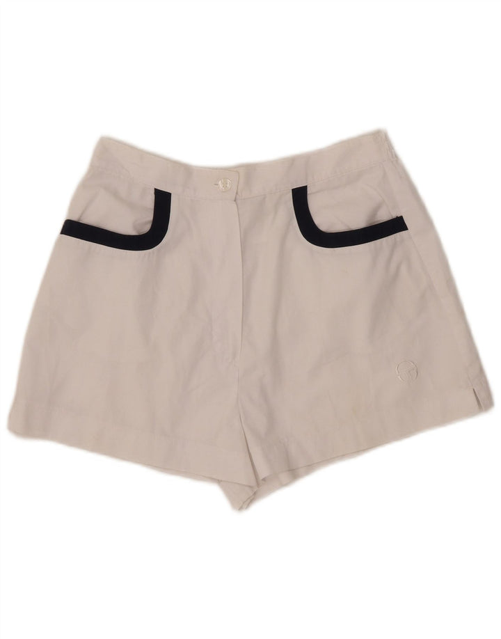 Sergio Tacchini Sportshorts til kvinder EU 40 Medium W27 Hvid Polyester Sports