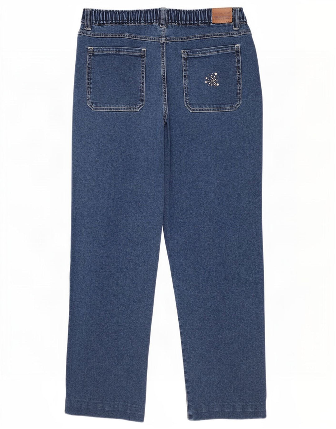 Farah Dame Klassiske Straight Jeans W36 L27 Blå Bomuld