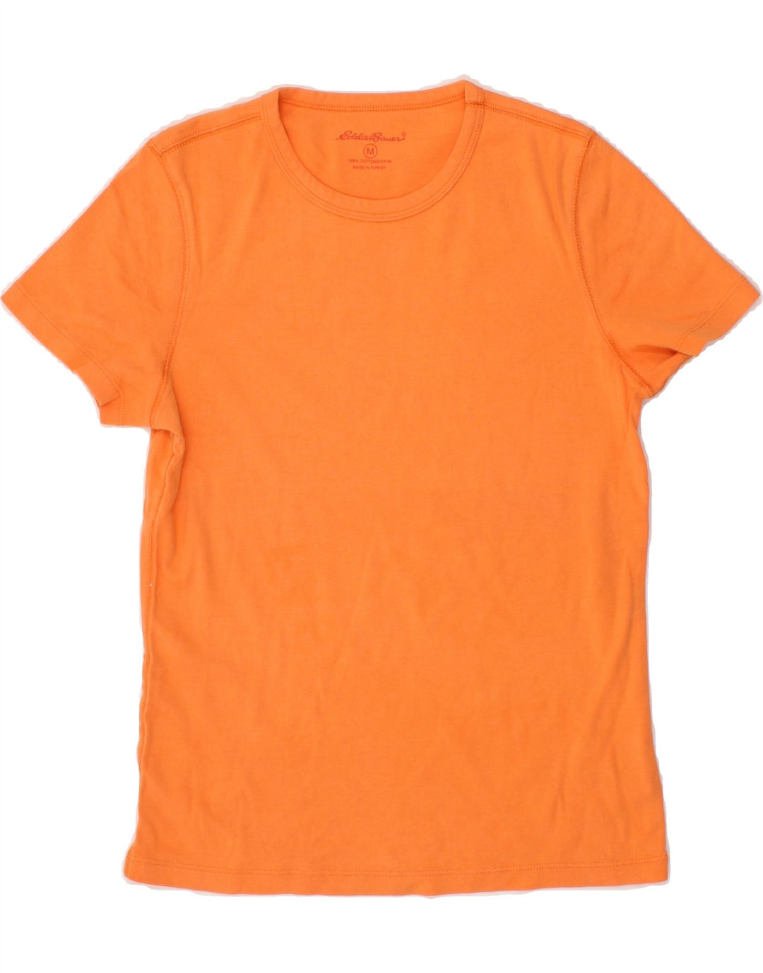 EDDIE BAUER Womens T-Shirt Top UK 12 Medium Orange Cotton Vintage Eddie Bauer and Second-Hand Eddie Bauer from Messina Hembry 