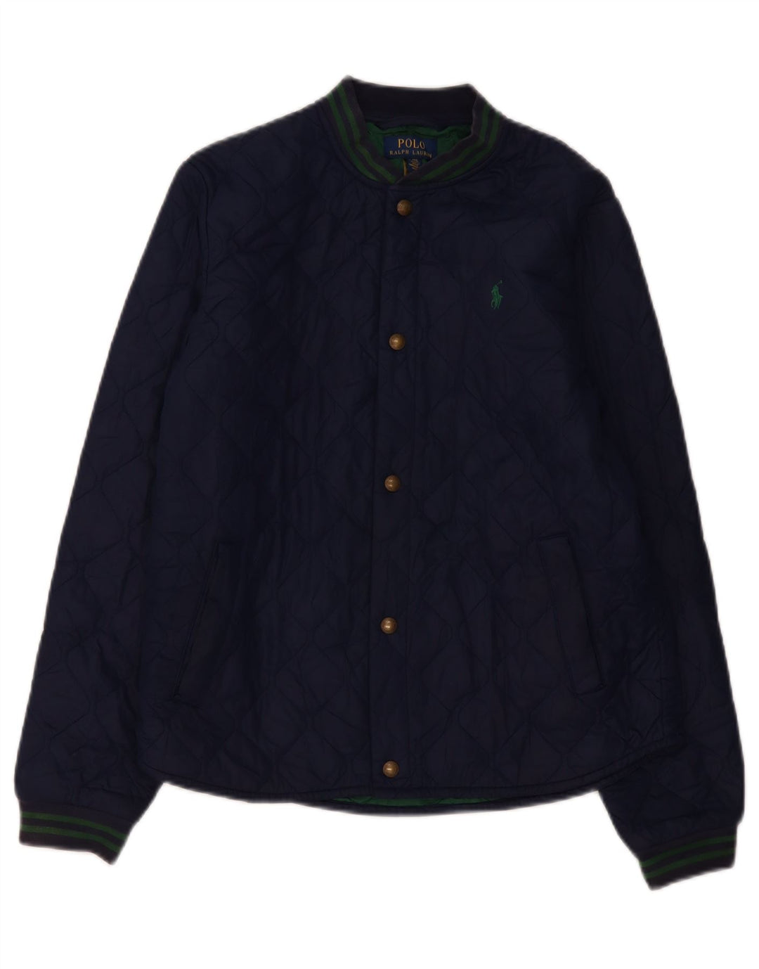 Polo Ralph Lauren drenge quiltet jakke 15-16 år XL marineblå polyester