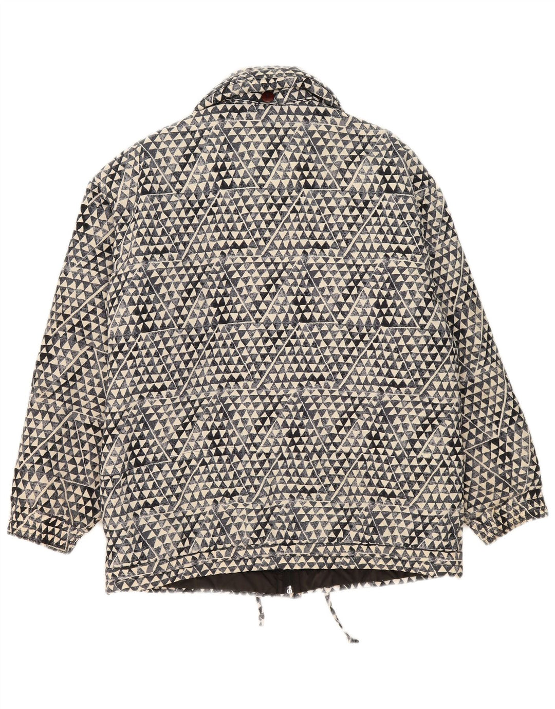 Colmar Dame Oversized Polstret Jakke US 8 Medium Navy Blue Geometric