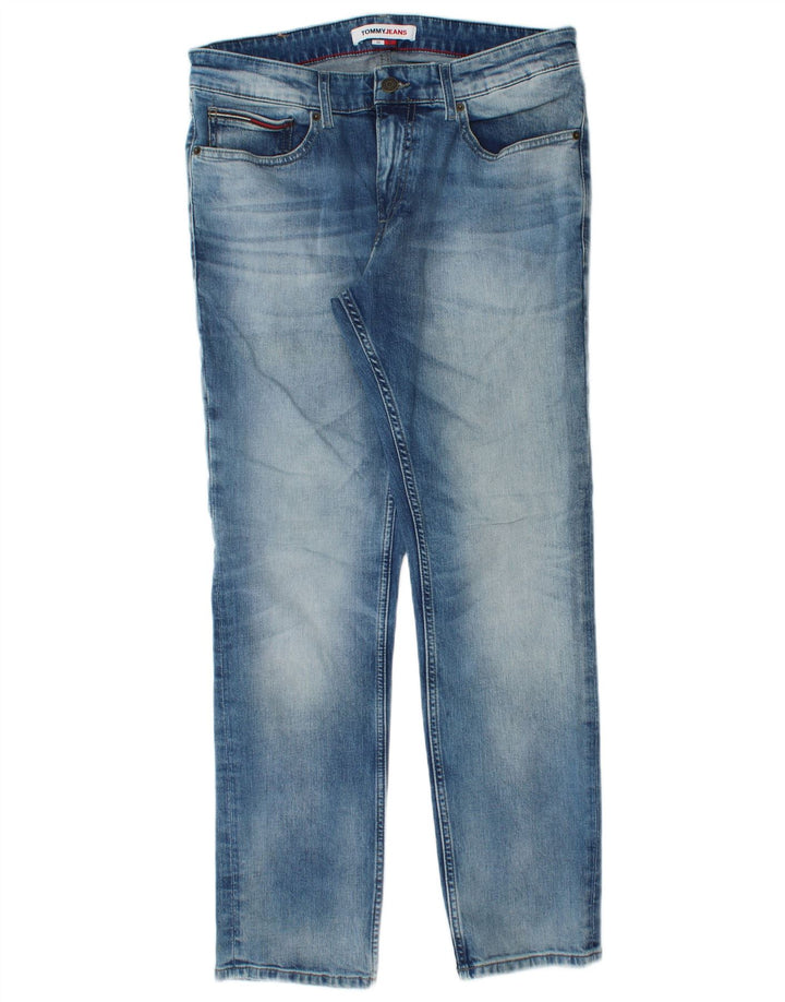 Tommy Hilfiger Herre Straight Jeans W32 L30 Blå Bomuld