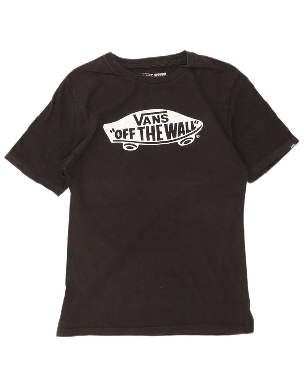 Vans Drenge Grafisk T-Shirt Top 12-13 År Stor Sort Bomuld