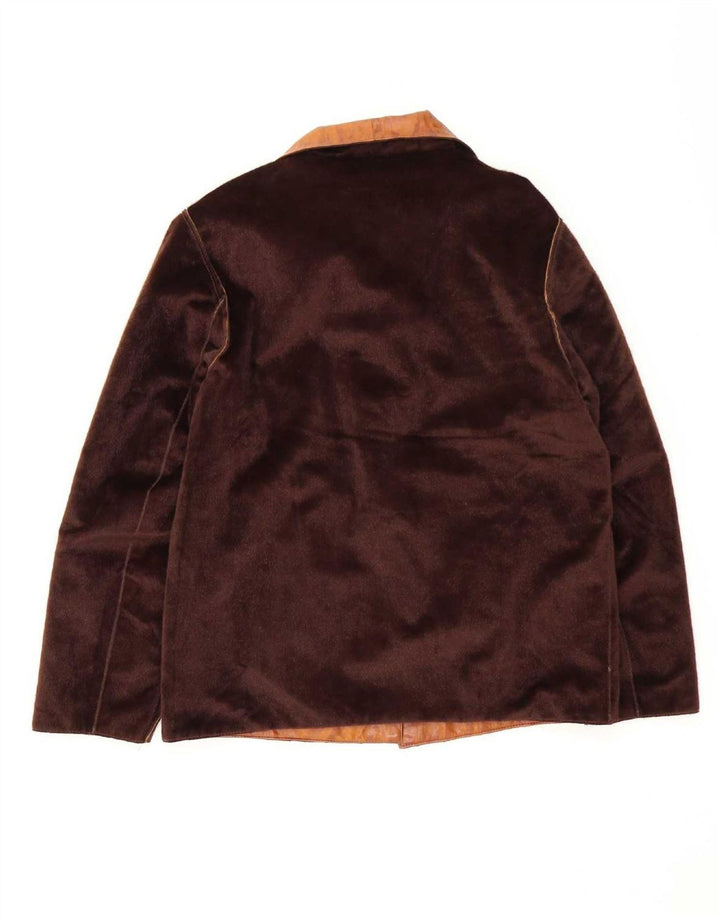 Vintage herre læder vendbar jakke IT 52 Large Brown