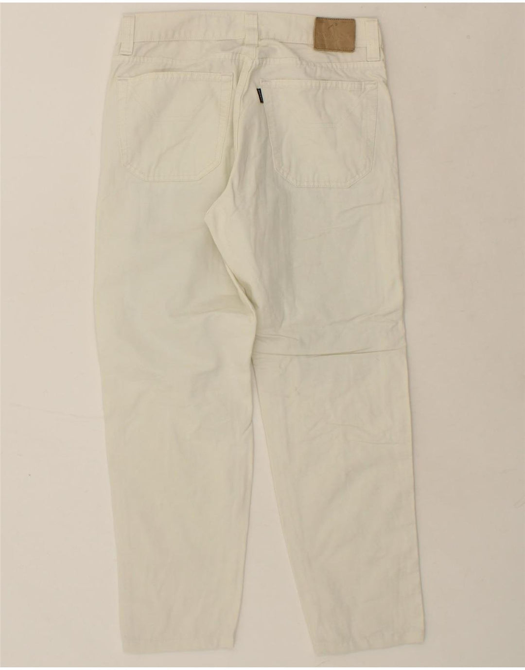 JECKERSON Mens Cropped Trousers W33 L26  White Cotton Vintage Jeckerson and Second-Hand Jeckerson from Messina Hembry 
