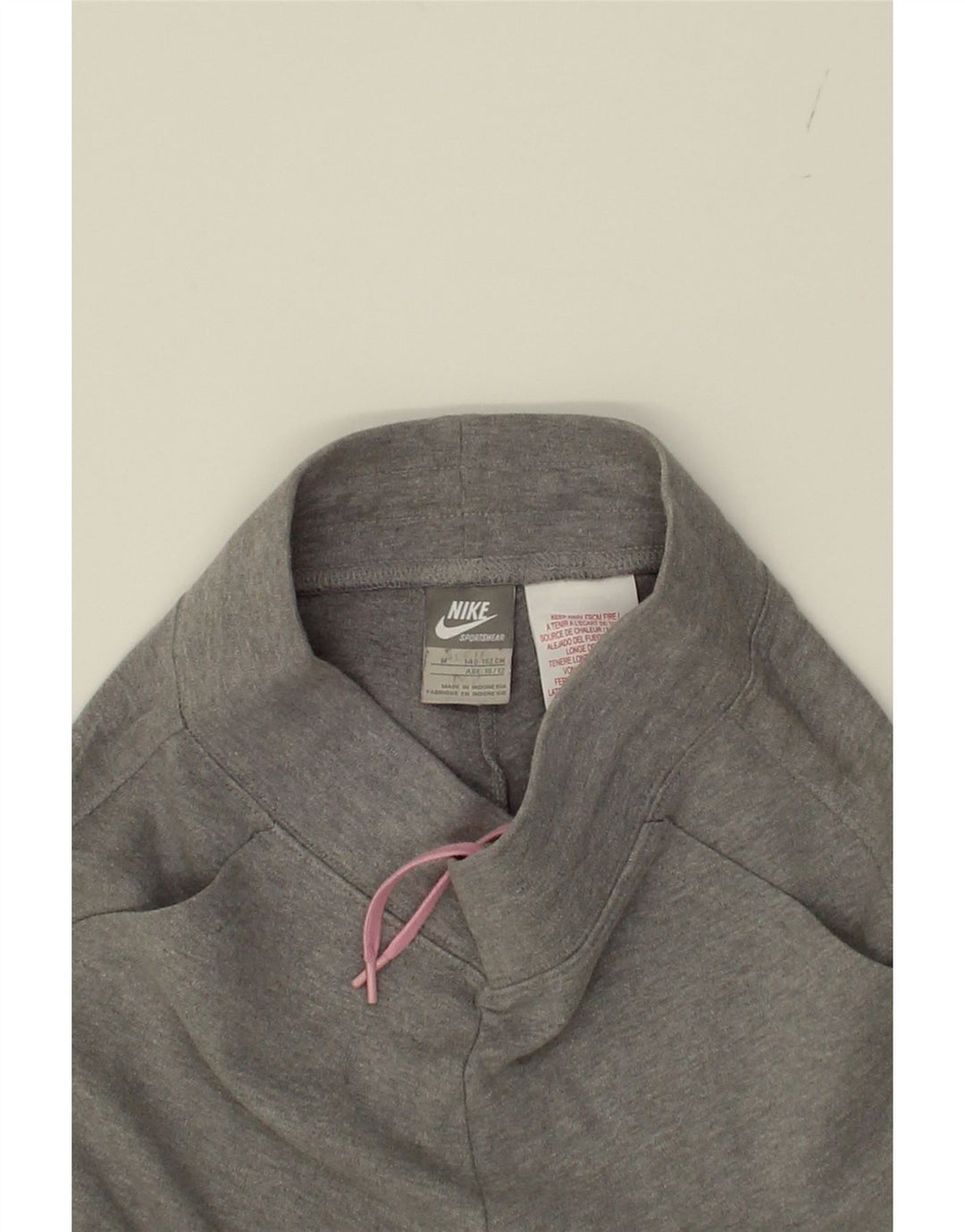 NIKE Girls Tracksuit Trousers 10-11 Years Medium Grey Cotton Vintage Nike and Second-Hand Nike from Messina Hembry 