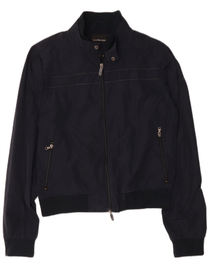 Calvin Klein Jeans Bomberjakke til mænd UK 40 Large Navy Blue Polyester