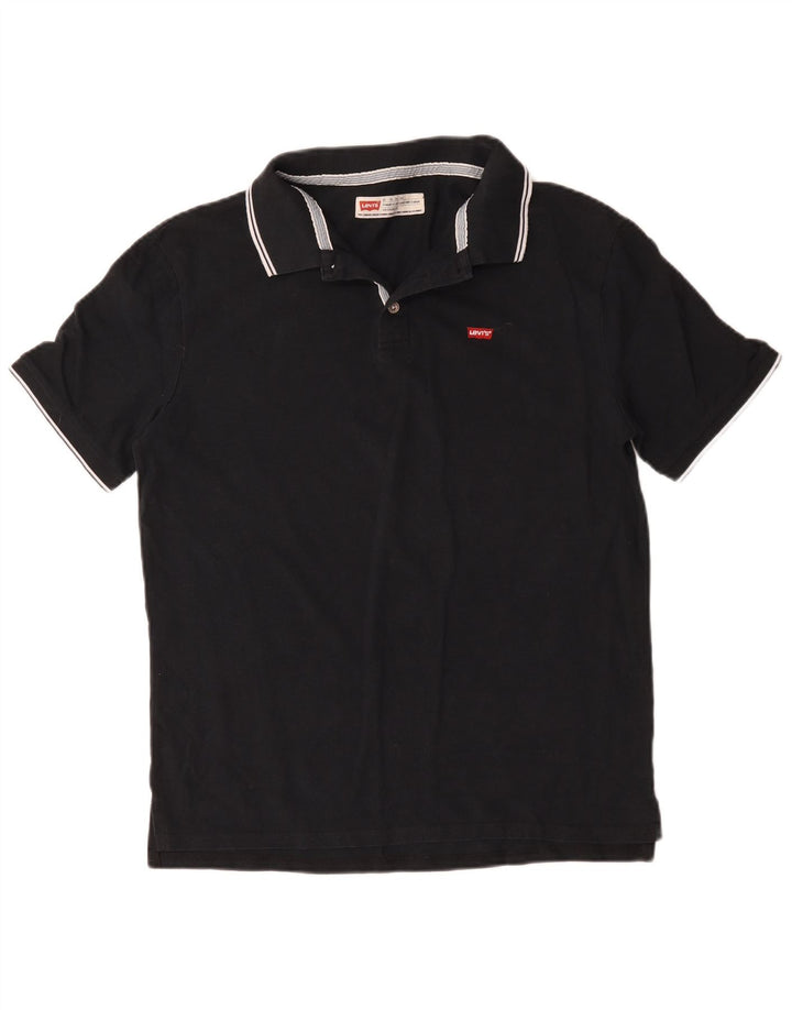 Levi's herre poloshirt XL sort bomuld