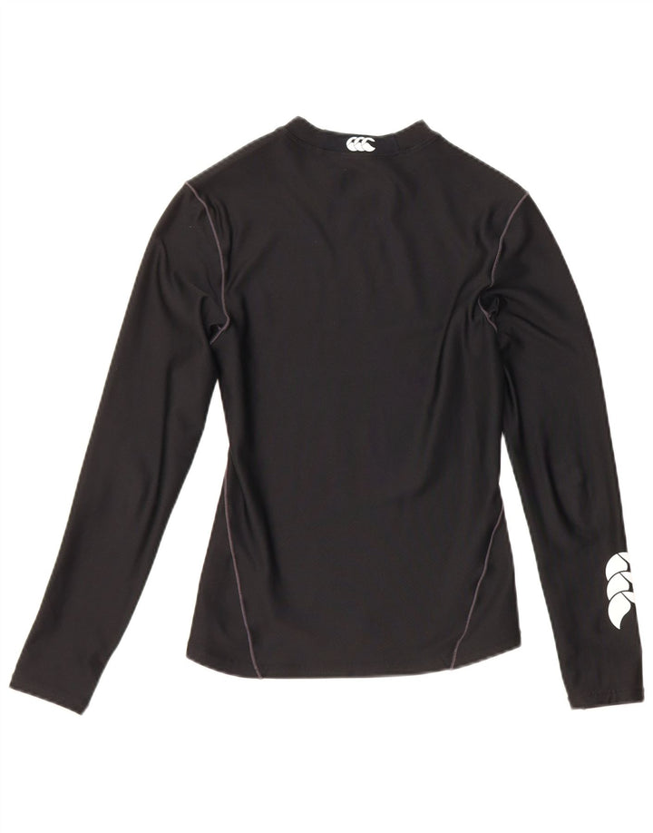 Canterbury Dame Grafisk Top Langærmet UK 14 Stor Sort Polyester