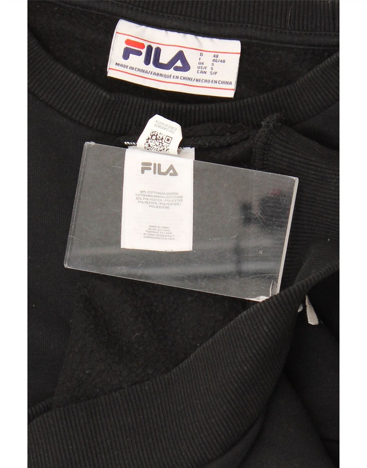 Fila Herre Sweatshirt Jumper Lille Sort Colourblock Bomuld
