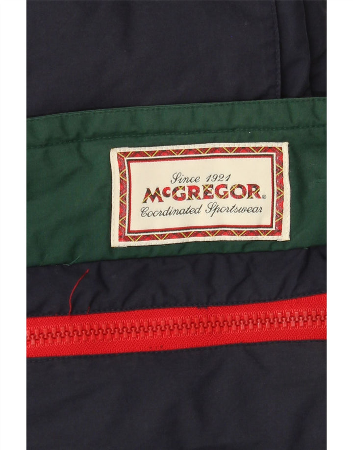 MCGREGOR Mens Hooded Reversible Jacket UK 40 Large Green Colourblock Vintage McGregor and Second-Hand McGregor from Messina Hembry 