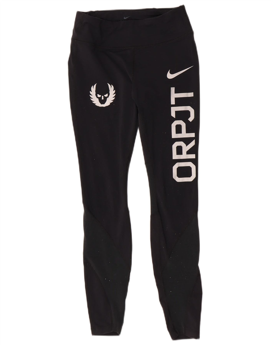 Nike Womens Oregon Grafiske Leggings UK 8 Small Black Nylon