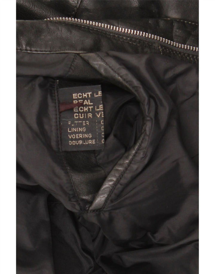 Vintage herre læderjakke UK 42 XL sort læder