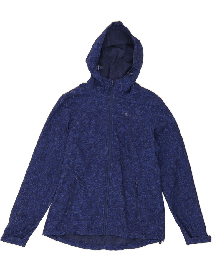 MOUNTAIN WAREHOUSE Womens Windbreaker Jacket UK 14 Large Navy Blue Vintage Mountain Warehouse and Second-Hand Mountain Warehouse from Messina Hembry 