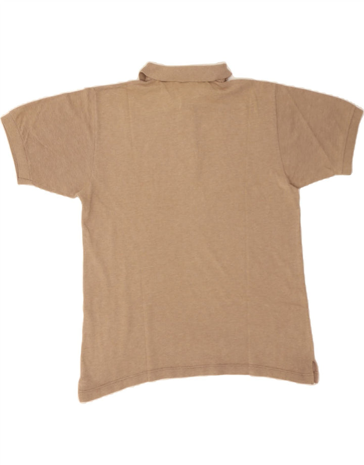 SERGIO TACCHINI Mens Polo Shirt Large Beige Cotton Vintage Sergio Tacchini and Second-Hand Sergio Tacchini from Messina Hembry 