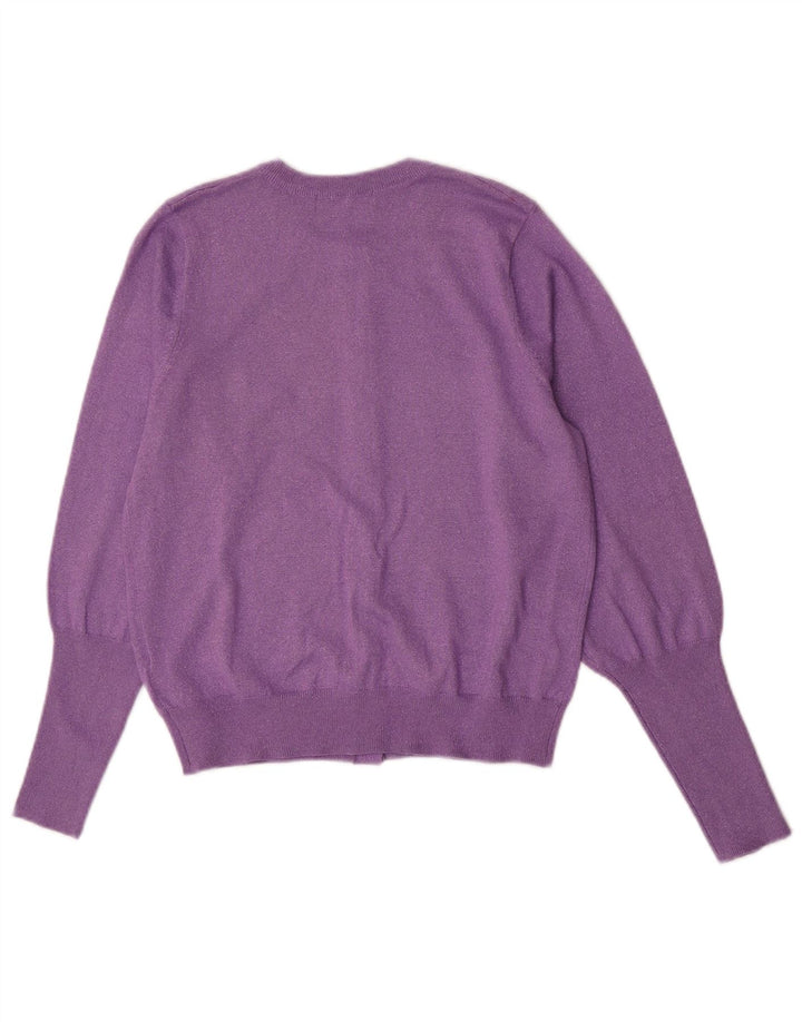 Marks & Spencer Dame Cardigan Sweater UK 12 Medium Purple Viscose