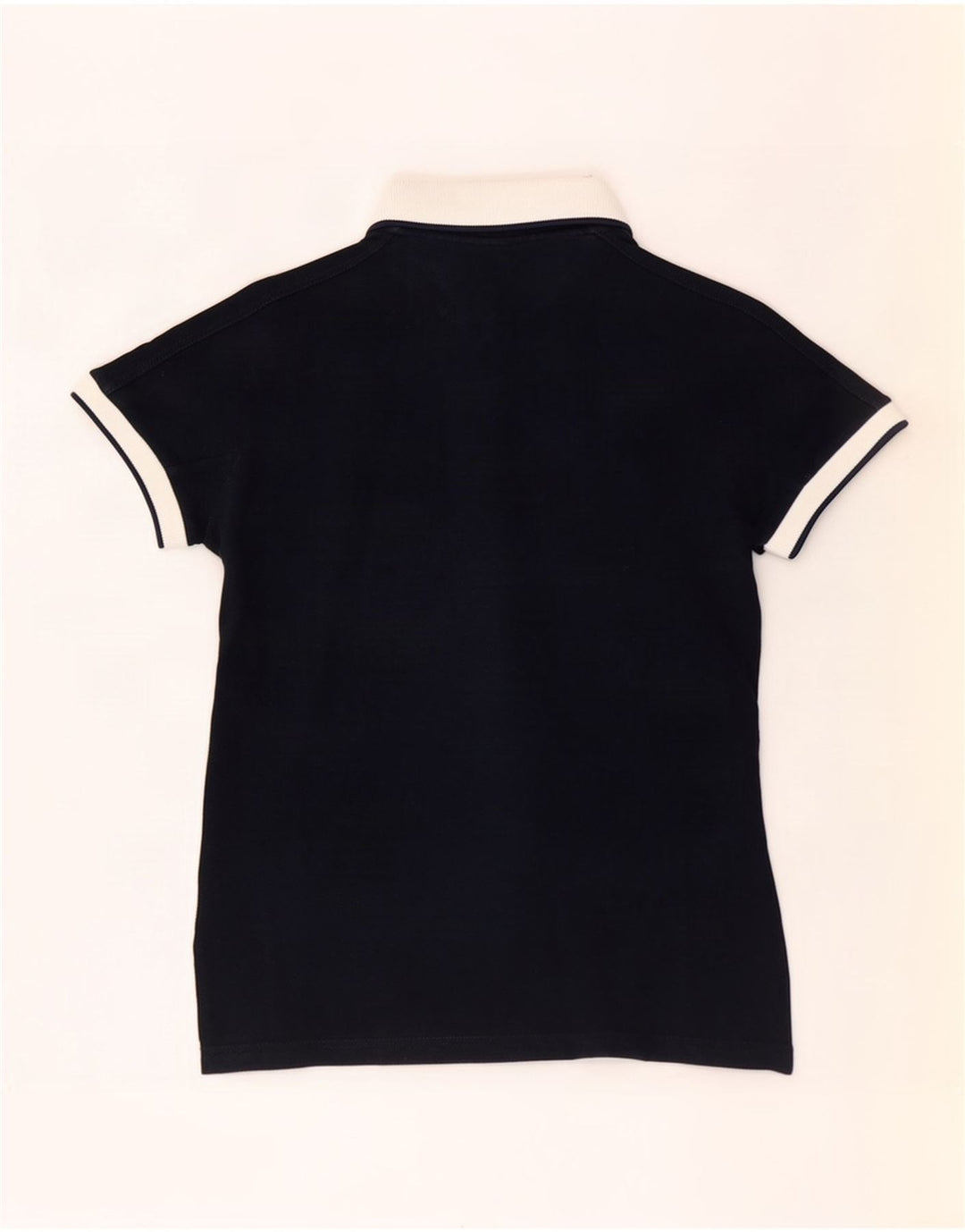 Fred Perry Dame Polo Shirt UK 10 Small Navy Blue Colourblock