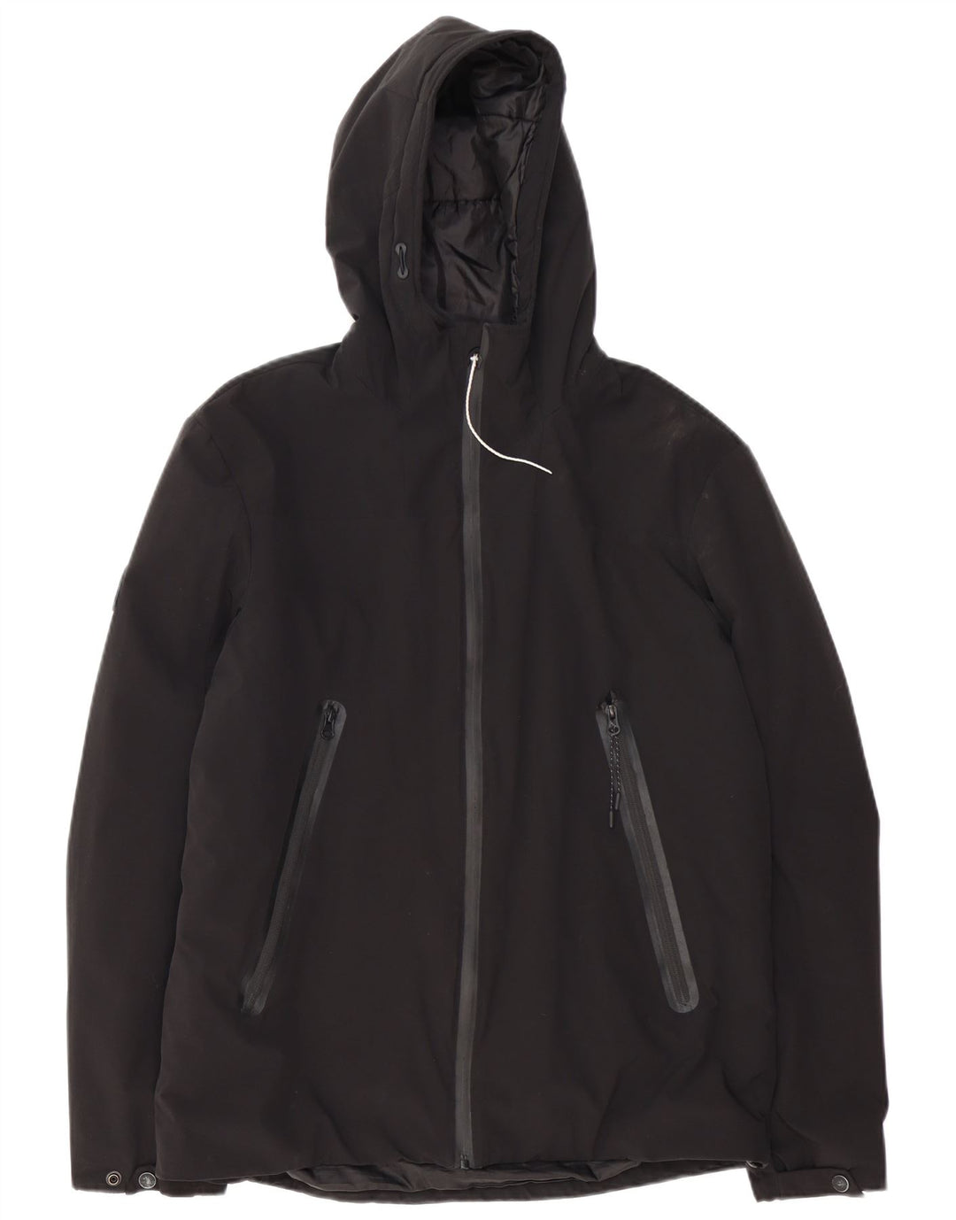 Superdry Windbreaker-jakke med hætte til mænd UK 38 Medium Black Polyester