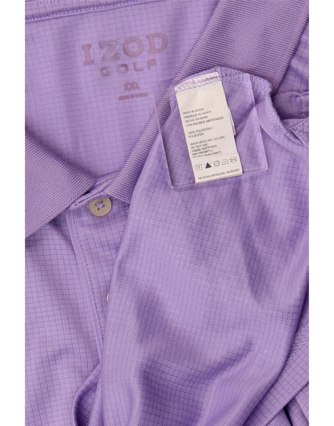 IZOD Mens Polo Shirt 2XL Purple Polyester Vintage Izod and Second-Hand Izod from Messina Hembry 