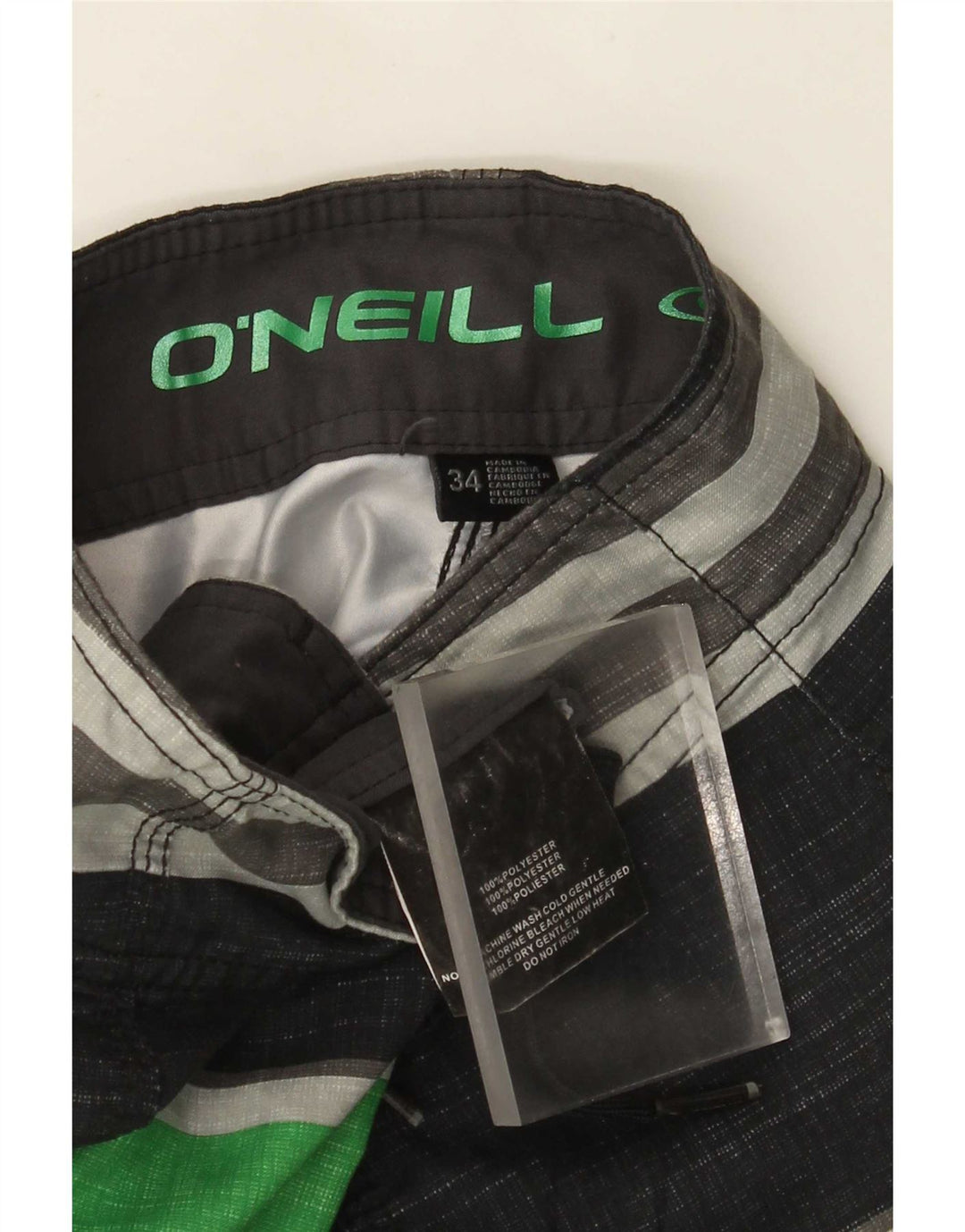 O'Neill Badeshorts til mænd store sortstribede polyester