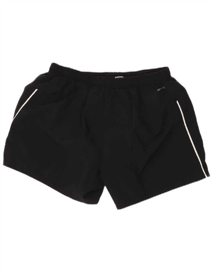 Nike Dame Dri Fit Sport Shorts UK 16 Large Black Polyester