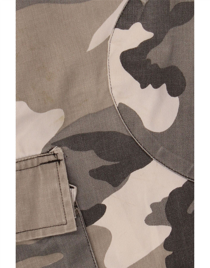 VINTAGE Herre Regular Cargo Bukser Small W31.5 L32.5 Grå Camouflage