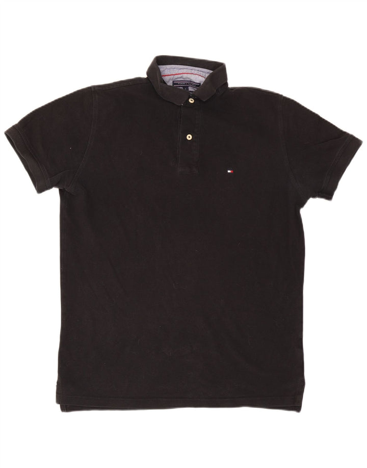 Tommy Hilfiger Herre Polo Shirt Large Sort