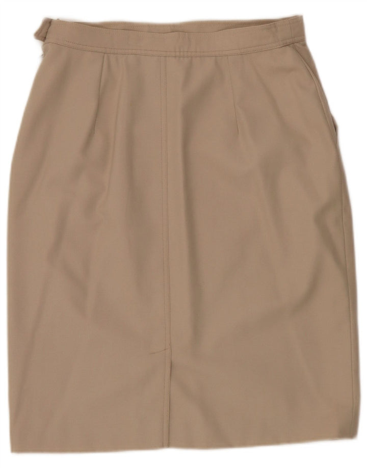 Marella Womens Pencil Skirt UK 16 Large W30 Beige Wool