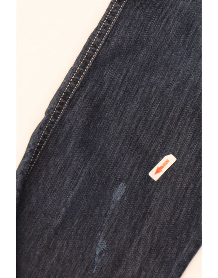 Roccobarocco Dame Straight Jeans W32 L29 Marineblå Bomuld