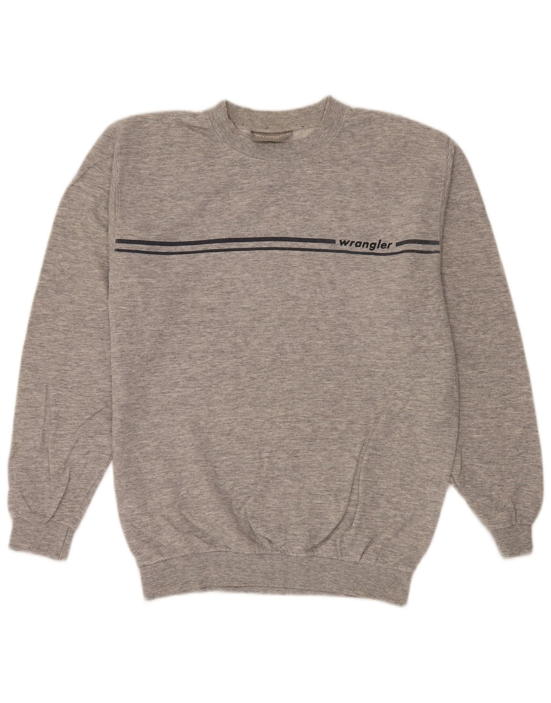 Wrangler Sweatshirt til mænd, lille grå flækket bomuld