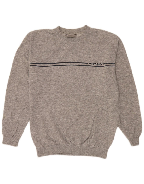 Wrangler Sweatshirt til mænd, lille grå flækket bomuld
