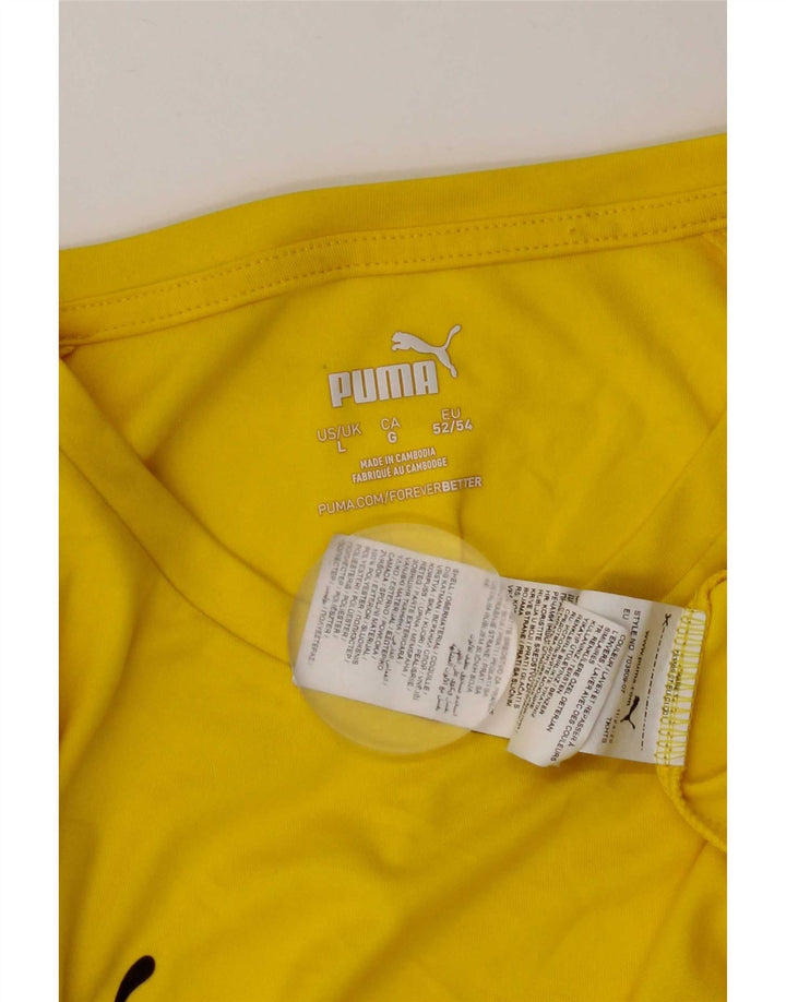Puma Herre T-Shirt Top Stor Gul Polyester