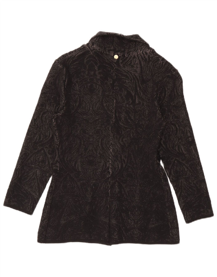 Liu Jo Dame 2-knaps blazerjakke IT 42 Medium Sort Paisley Viscose