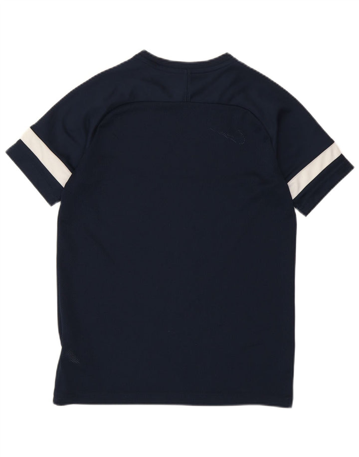 Nike drenge T-shirt top 12-13 år stor marineblå stribet polyester
