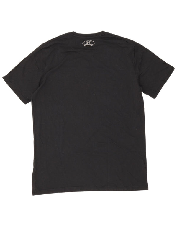 Under Armour Herre Heat Gear Grafisk T-Shirt Top Stor Sort