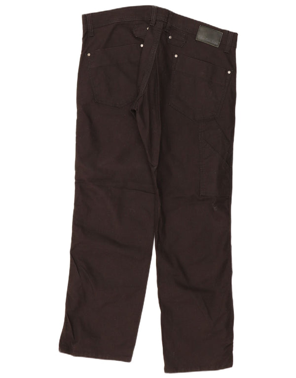 Calvin Klein Mens Straight Jeans W38 L34 Black Cotton