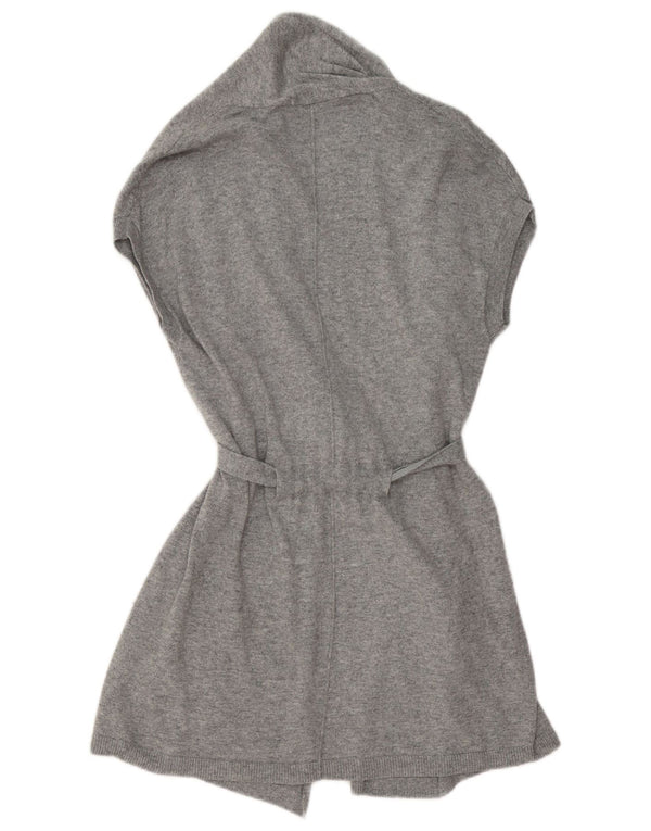 Boden Dame Ærmeløs Cardigan Sweater UK 12 Medium Grey Bomuld