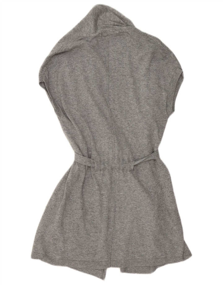 Boden Dame Ærmeløs Cardigan Sweater UK 12 Medium Grey Bomuld