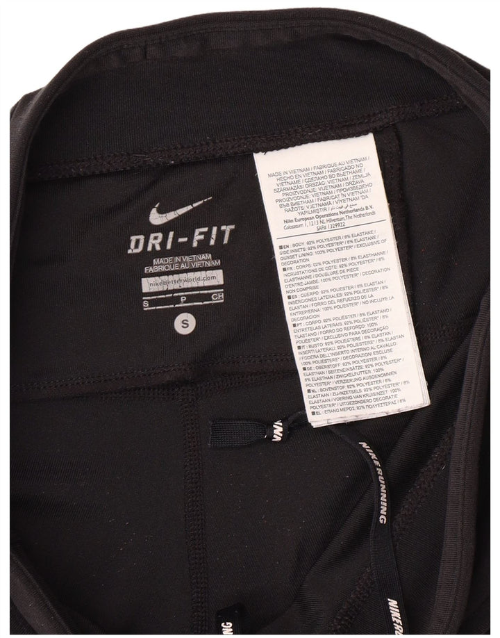 NIKE Dame Leggings UK 10 Lille sort polyester