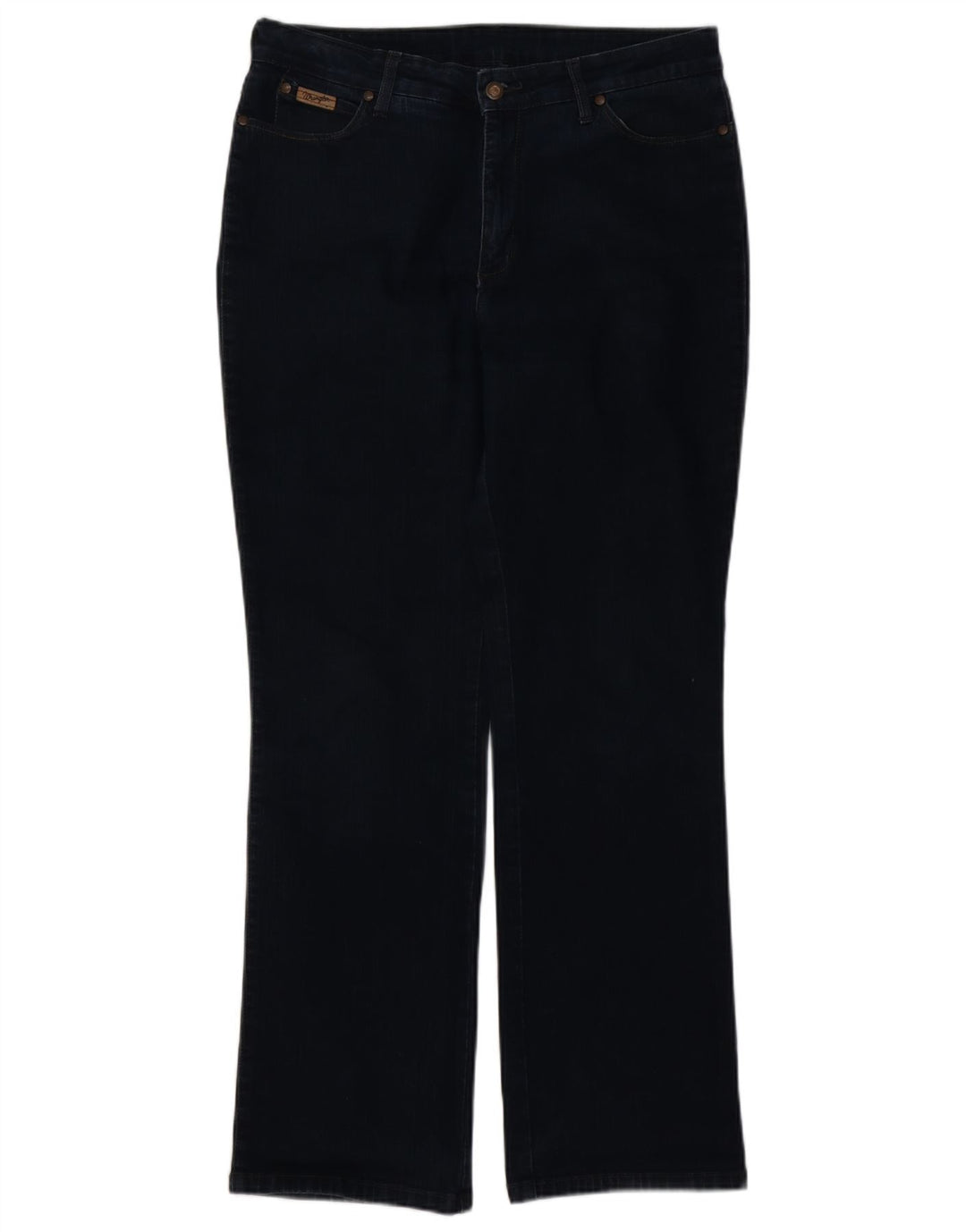 WRANGLER Womens Regular Bootcut Jeans W34 L32 Marineblå Bomuld