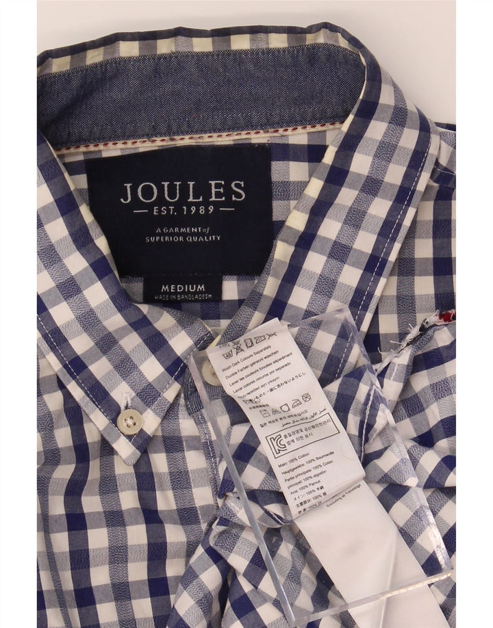 JOULES Mens Shirt Medium Blue Gingham Cotton Vintage Joules and Second-Hand Joules from Messina Hembry 