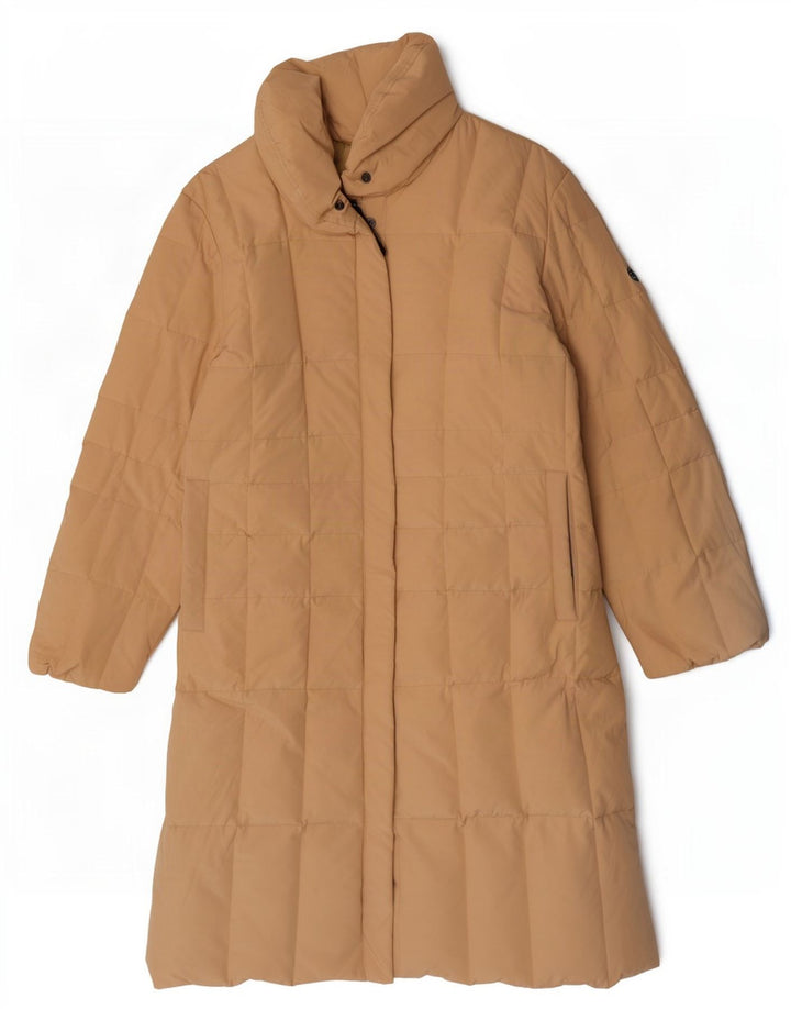 Postkort Dame Oversized Polstret Frakke UK 8 Small Beige Bomuld