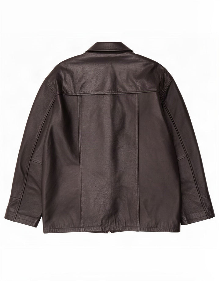 Akaso Herre Læderjakke UK 38 Medium Sort