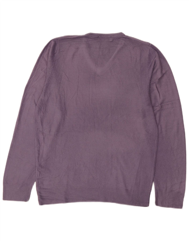 Marks & Spencer Herre Blue Harbor V-hals sweater lille lilla