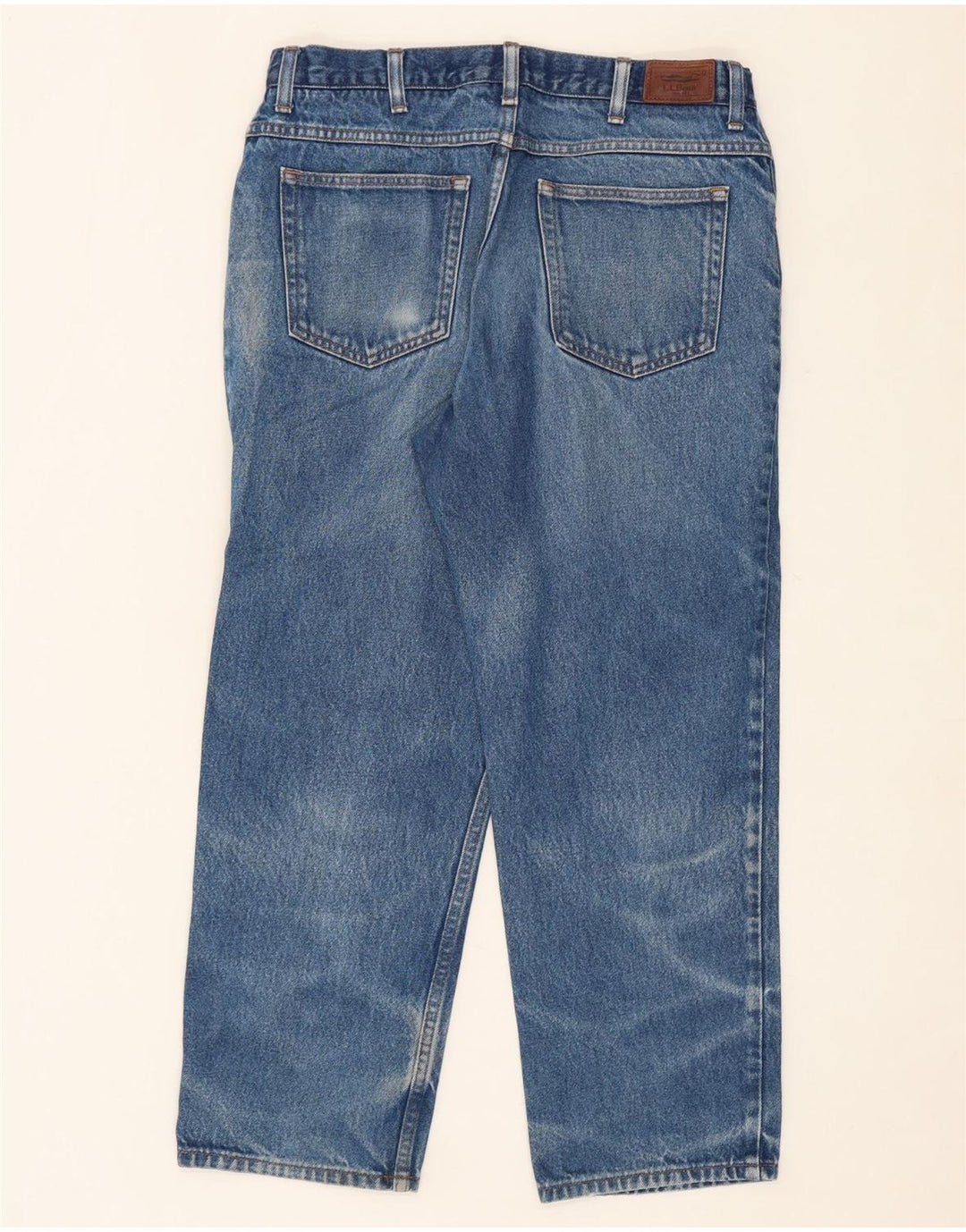 L.L.BEAN Mens Straight Jeans W34 L28 Blue Cotton Vintage L.L.Bean and Second-Hand L.L.Bean from Messina Hembry 