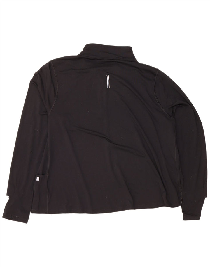 Nike Herre Running Zip Neck Top Langærmet 2XL Sort Polyester