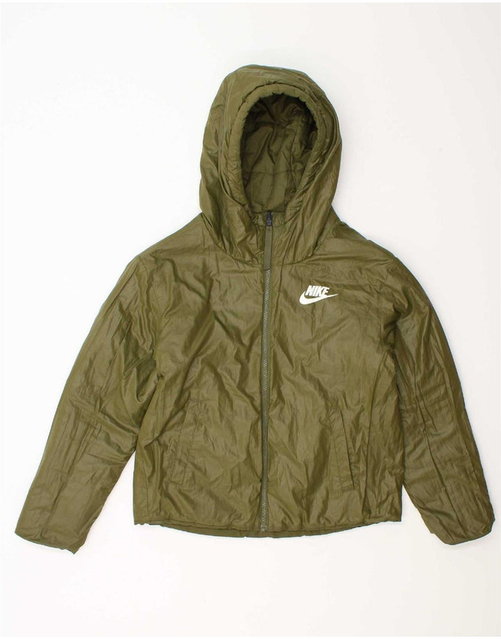 Nike Dame Polstret Vendbar Jakke UK 12 Medium Green Polyester