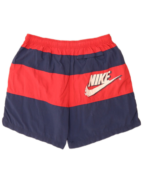 Nike grafiske svømmeshorts til mænd UK 45/47 XL rødstribet nylon
