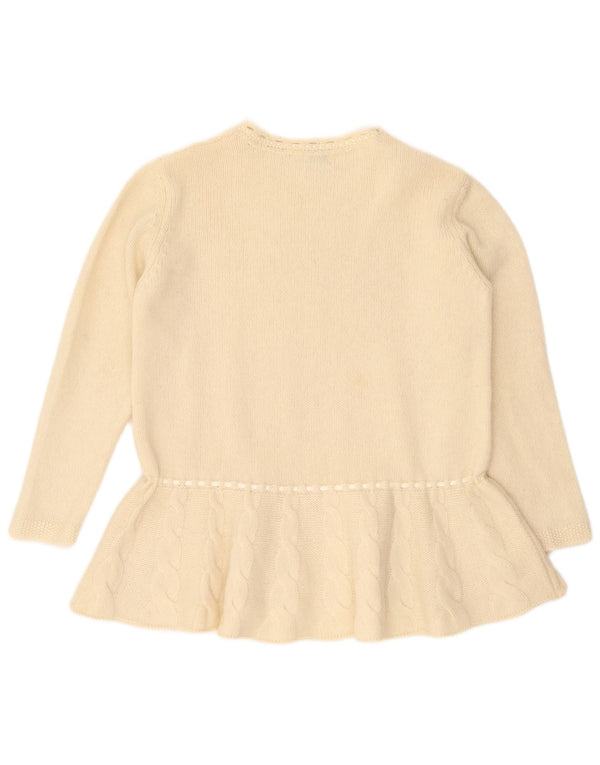 Benetton Dame Boat Neck Jumper Sweater UK 14 Medium Off White
